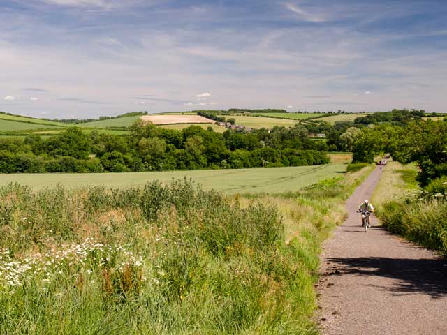 Cycle on the North Dorset Trailway close to The Trooper Inn Campsite